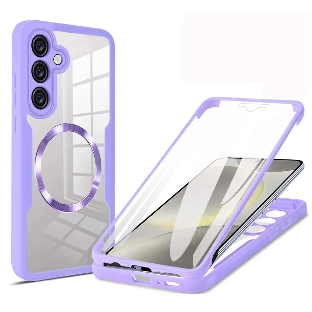 360° transparente Magnethülle für Samsung Galaxy S24, S23 und S22 – Displayschutz und Autohalterung