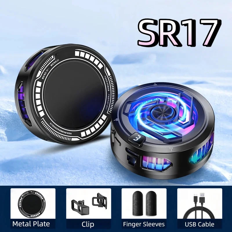 Cooler Gaming K20 Semicondutor Magnético - Display Digital RGB Ventilador Portátil Universal