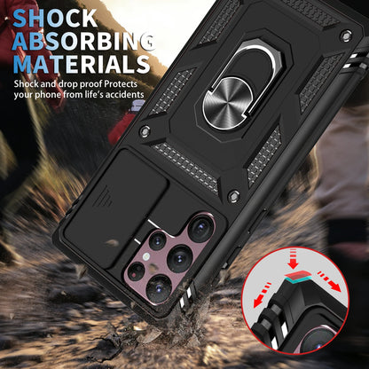 Capa Slider Proteção Câmara Samsung Galaxy S24 S23 S22 S21 Ultra - 360° Anti-Choque Magnética