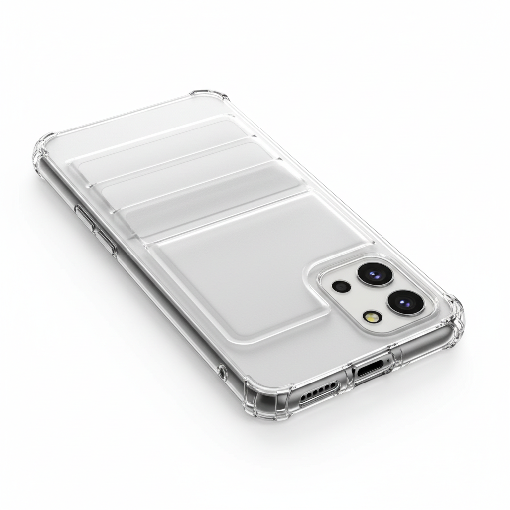 Capa carteira transparente Samsung Galaxy A56 A55 A36 A26 A16 5G com slots de cartão
