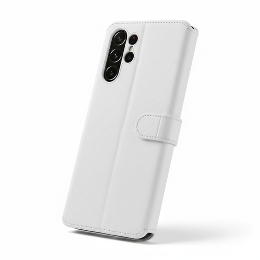 Capa de couro magnético Samsung Galaxy em branco luxo à prova de choque - fotografia premium