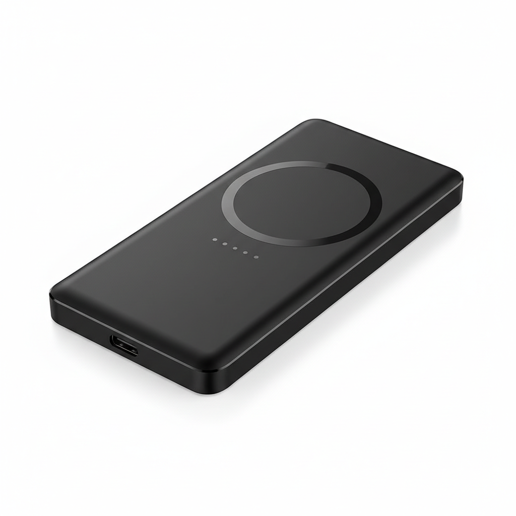 MOVESPEED S05 power bank magnético 5000mAh preto ultra-fino para iPhone 16 15 14