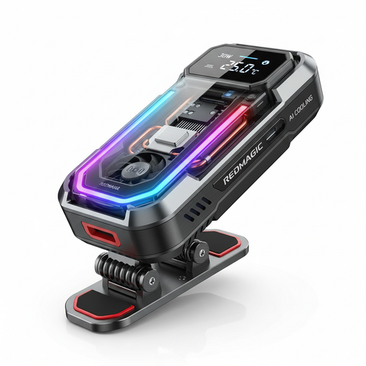 Cooler Gaming RedMagic 6 Pro 30W RGB + Clip - AI Controlo Temperatura Chip TEC Grafeno