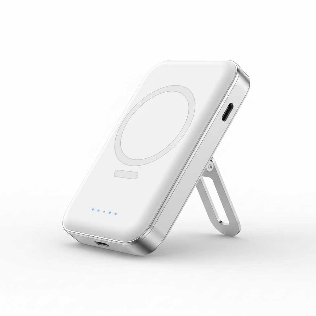 MOVESPEED P03 Qi2 power bank magnético 10000mAh branco 15W com suporte para iPhone 16 15