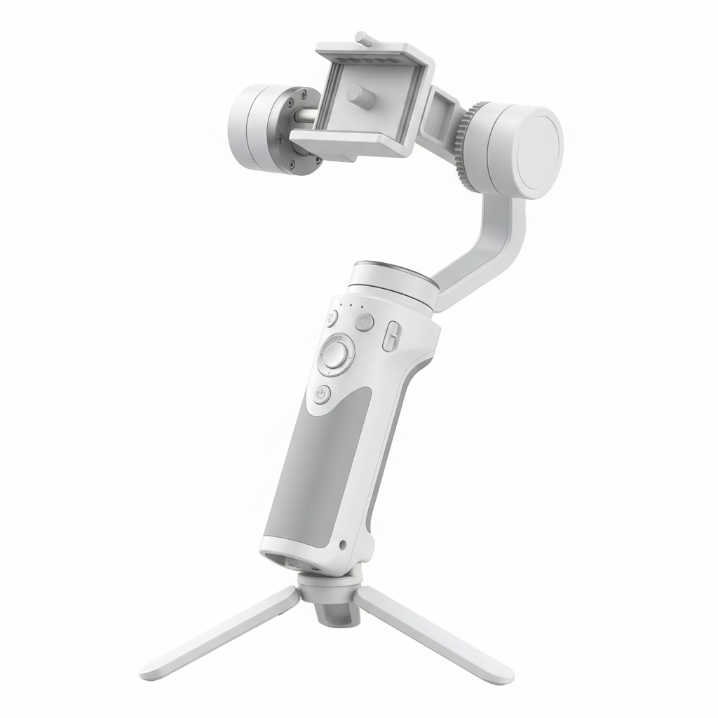 AOCHUAN Smart XE estabilizador gimbal 3 eixos branco para smartphone com face tracking