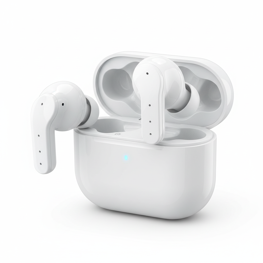 QCY HT05 ANC fone de ouvido sem fio branco 40dB cancelamento de ruído Bluetooth 5.2 TWS