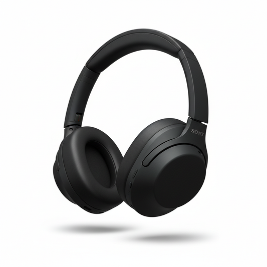 Sony WH-1000XM5 auscultadores sem fios em preto com cancelamento de ruído - fotografia premium