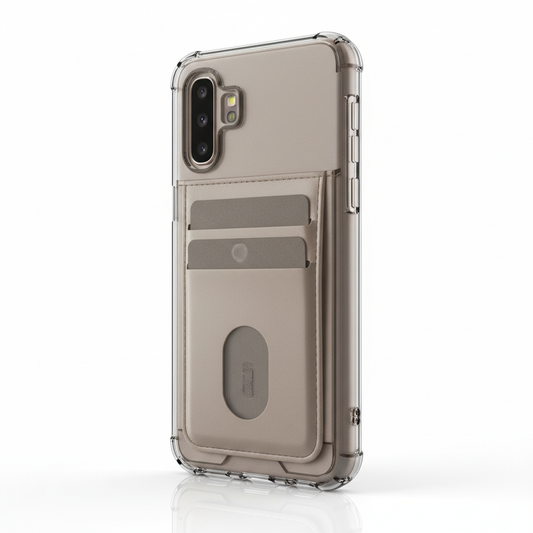 Capa carteira transparente fumê Samsung Galaxy A56 A55 A36 A26 A16 5G com slots de cartão