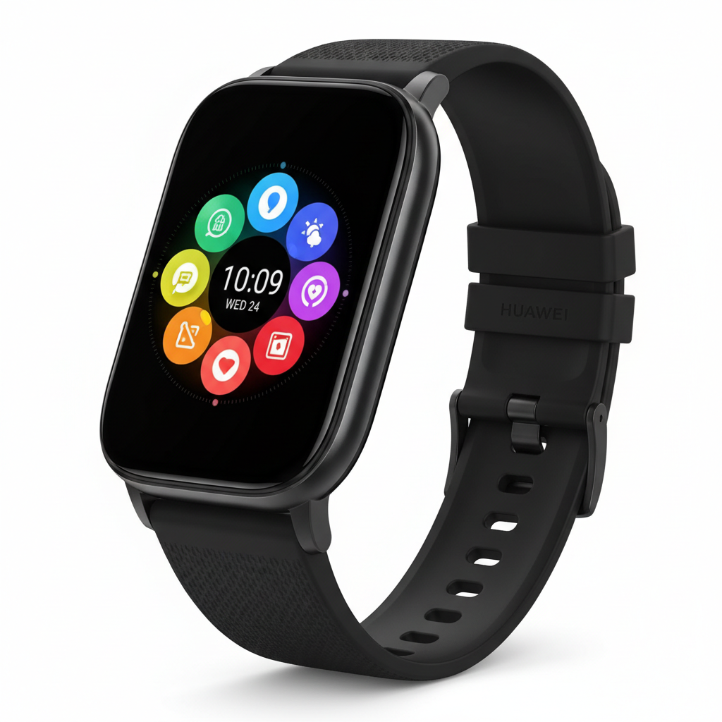 Huawei Watch FIT 4 Smartwatch AMOLED 1.8 Preto - Chamadas Bluetooth HarmonyOS GPS 10 Dias 50m Ultra-Leve