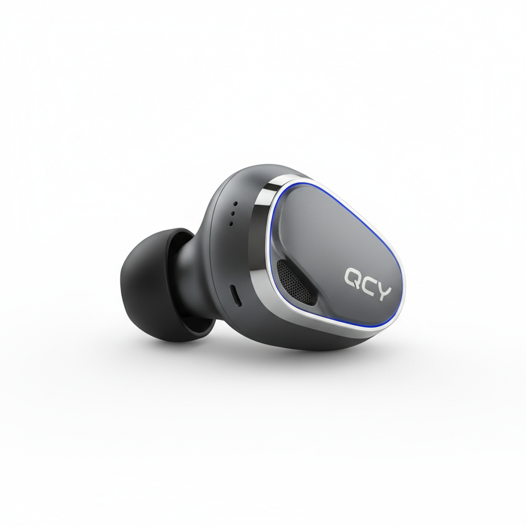 QCY T13 ANC earbud detail - noise cancellation technology