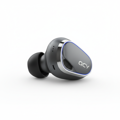 QCY T13 ANC earbud detail - noise cancellation technology