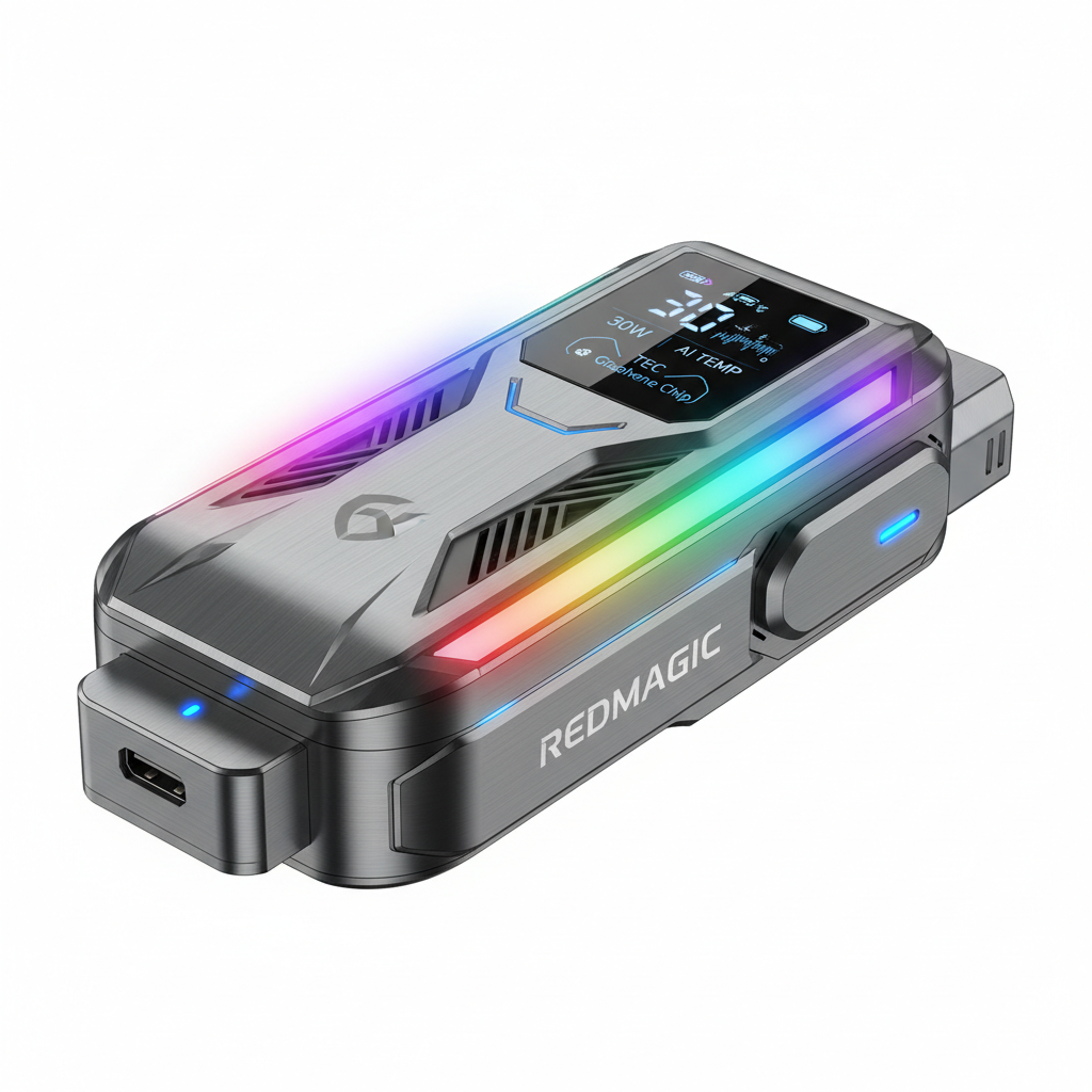 Cooler Gaming RedMagic 6 Pro 30W RGB Charging Module - AI Controlo Temperatura Chip TEC Grafeno