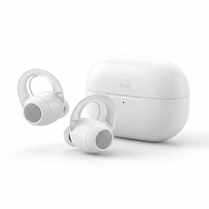 QCY Crossky C30 fones de ouvido clip brancos Bluetooth 5.4 sem fio aberto esportes TWS