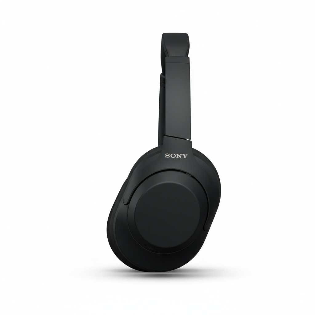 Sony WH-1000XM5 auscultadores em preto design confortável 30mm driver - fotografia premium