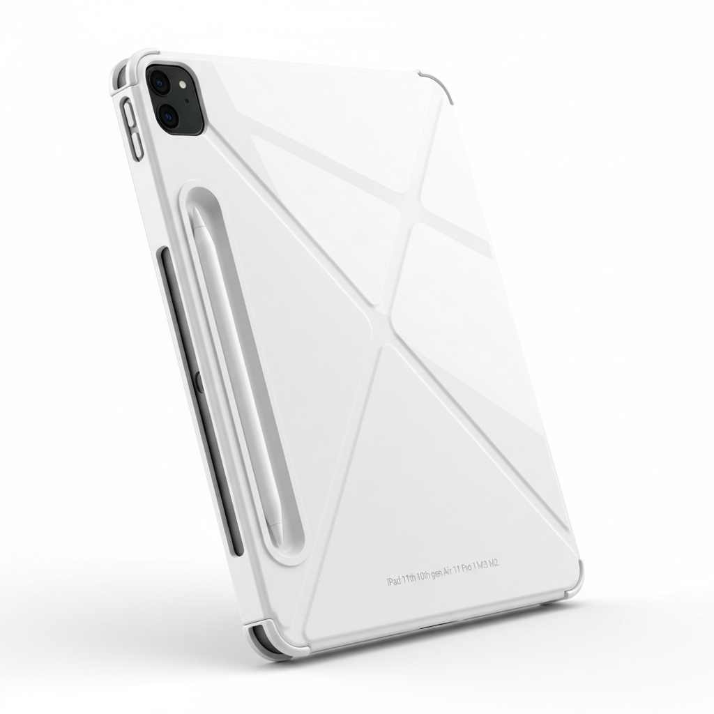 Capa Premium iPad A16 Branca - Proteção Elegante com Suporte Apple Pencil | Compre Agora