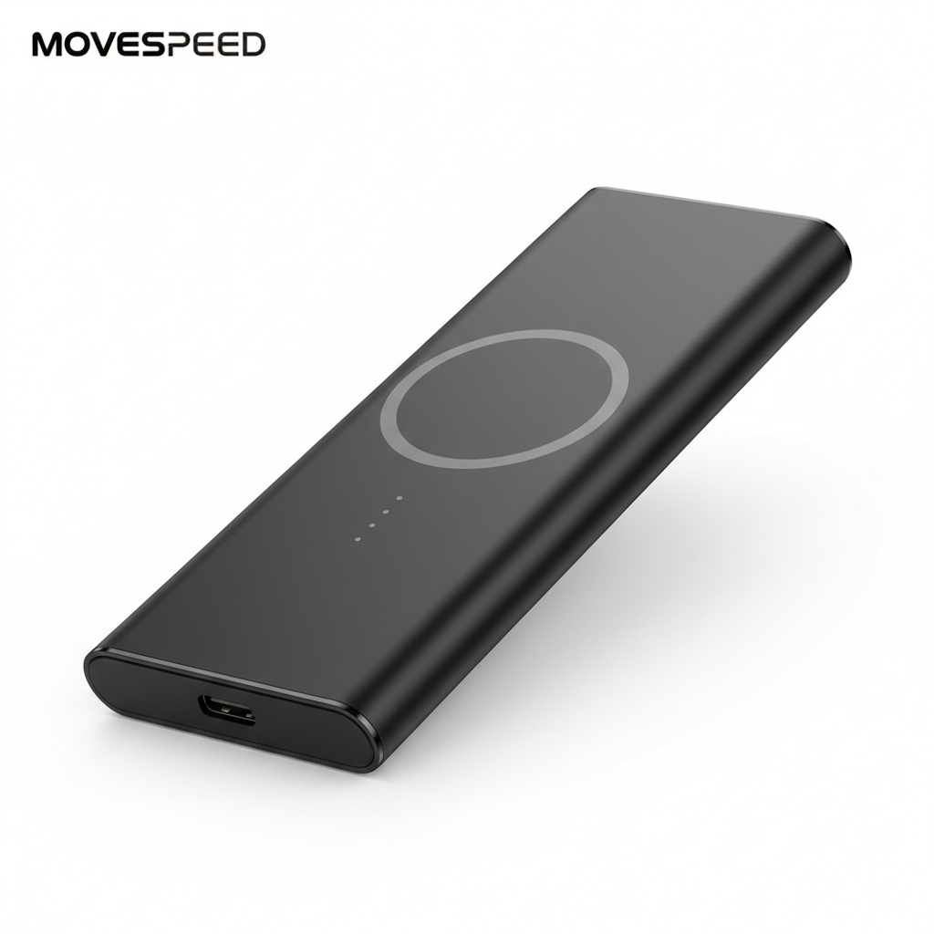 MOVESPEED S10 power bank magnético 10000mAh preto portátil para iPhone 16 Samsung