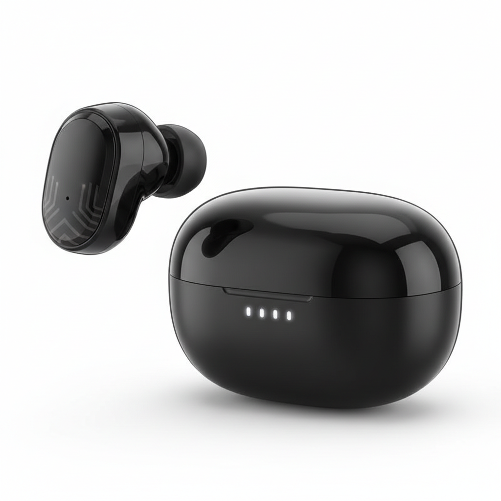 QCY HT05 ANC fone de ouvido sem fio preto 40dB cancelamento de ruído Bluetooth 5.2 TWS