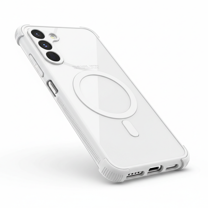 Capa MagSafe Samsung TPU+PC em branco carregamento sem fio à prova de choque - fotografia premium