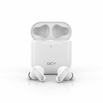 Qcy ht05 anc fones de ouvido sem fio em branco - fotografia premium
