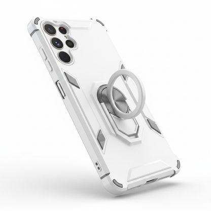 Capa magnética Samsung Galaxy em branco com suporte giratório 360 à prova de choque - fotografia premium