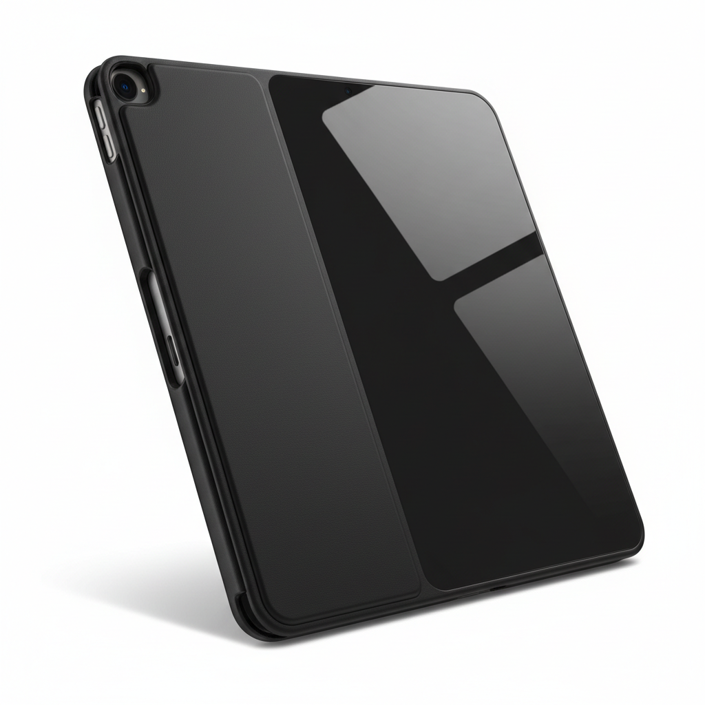 Capa Premium iPad A16 Preta - Proteção Sofisticada com Suporte Apple Pencil | Envio Rápido
